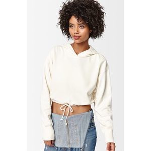 Yellow Drawcord hoodie